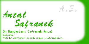 antal safranek business card